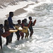 Instructor Ali Visham with the children's class in the Soneva Learn-to-Swim programme