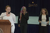Karen Merrick, Isha Afeef and Federica Siena of Soneva Fushi present certificates of achievement at the conclusion of the Learn-To-Swim programme