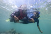 On the final day of the Soneva Learn-To-Swim programme, the mothers' class go snorkelling.  For most of the women, this is their first time seeing the reef edge.