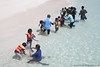 Children prepare for their first snorkelling class, which concludes the Soneva Learn-To-Swim programme