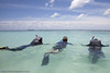 On the final day of the Soneva Learn-To-Swim programme, the mothers' class go snorkelling.  For most of the women, this is their first time seeing the reef edge
