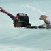 Leela swimming in the mothers' class on Day 6 of the Soneva Learn-to-Swim programme